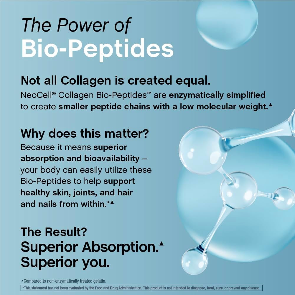 Collagen Bio-Peptides Powder | 22Oz | Super Hair, Skin, and Nails | Superior Absorption | Grassfed Protein Supplement | Advanced with 18 Essential Amino Acids