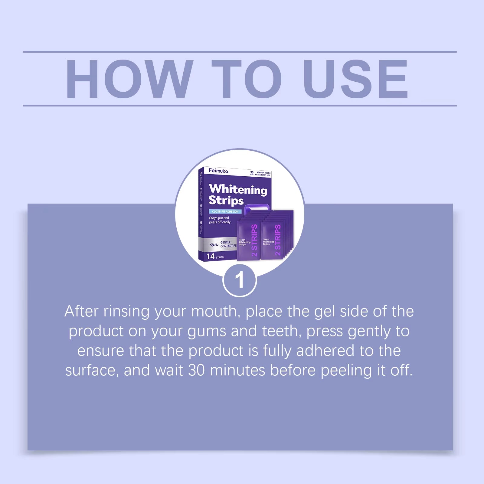 70/42/14 Strips Purple Tooth Whitening Strips for Sensitive Teeth, Improve Dental Yellowing Oral Care, for Lasting Bright Smile