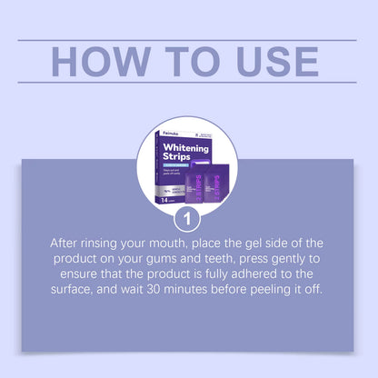 70/42/14 Strips Purple Tooth Whitening Strips for Sensitive Teeth, Improve Dental Yellowing Oral Care, for Lasting Bright Smile